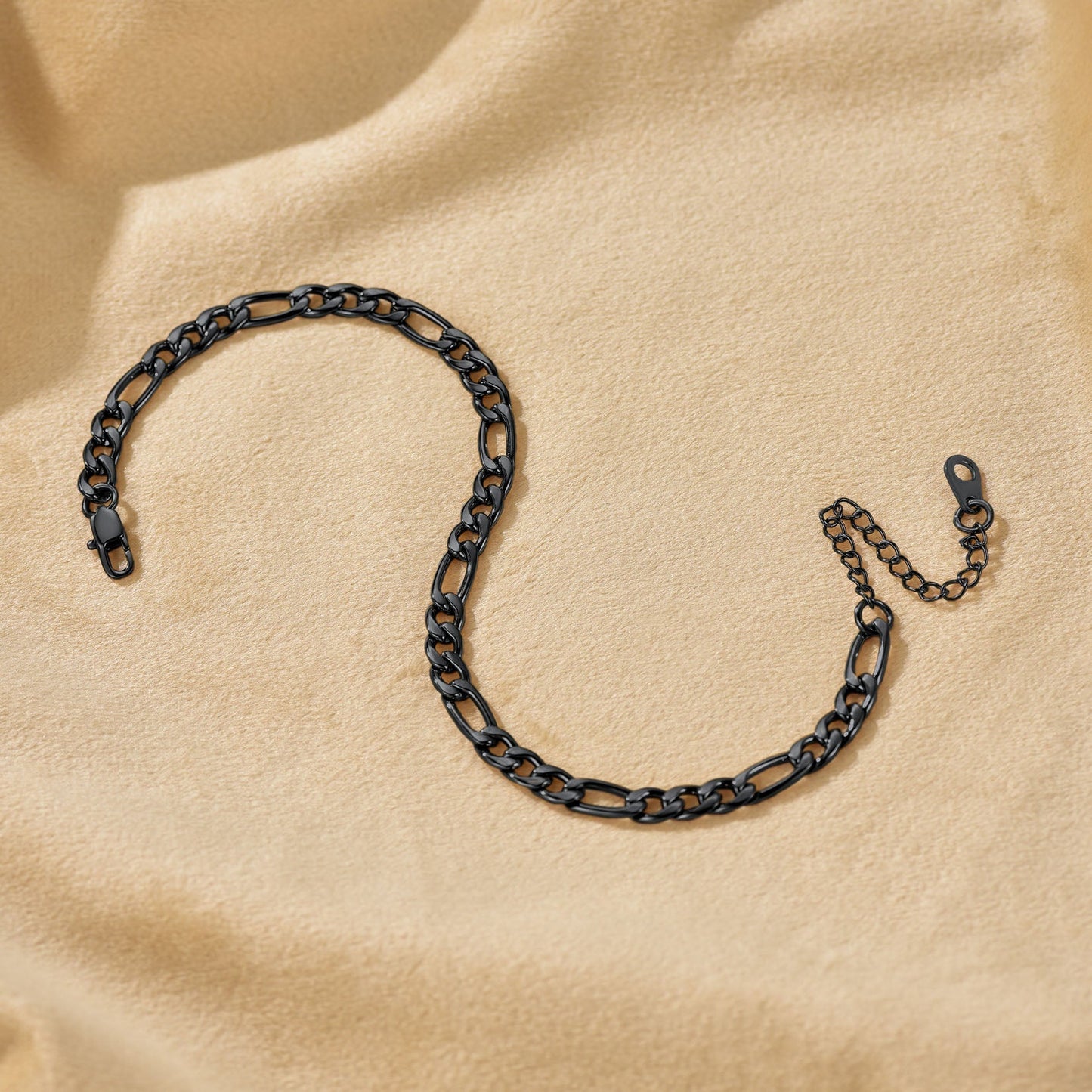 5mm Classic Figaro Link Anklet Bracelet for