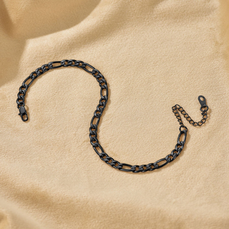 5mm Classic Figaro Link Anklet Bracelet for