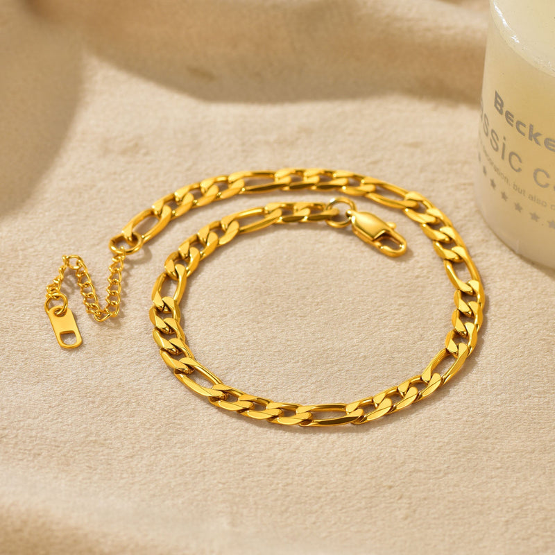 5mm Classic Figaro Link Anklet Bracelet for