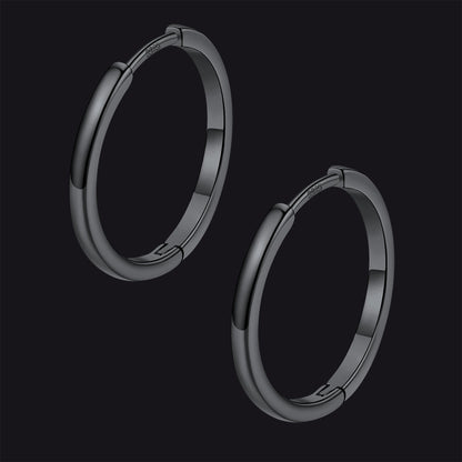 Classic Sterling Silver Huggie Hoop Earrings for