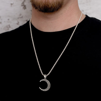 Flash Celtic Crescent Moon Necklace for /