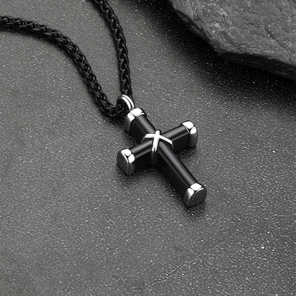 Customized Cross Cremation Urn Necklace Memorial Jewelry for