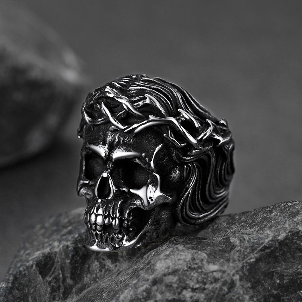 Flash Crown of Thorns Skull Ring for Stainless Steel
