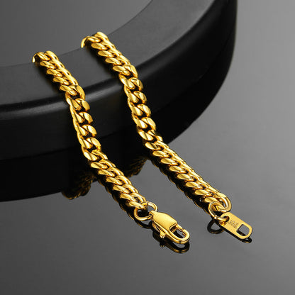 Stainless Steel Cuban Link Curb Bracelet for