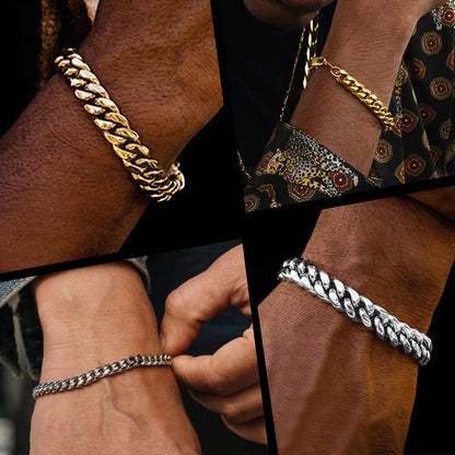 Stainless Steel Cuban Link Curb Bracelet for