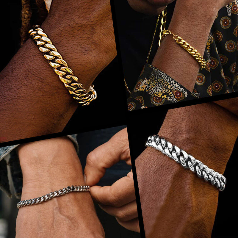 Stainless Steel Cuban Link Curb Bracelet for