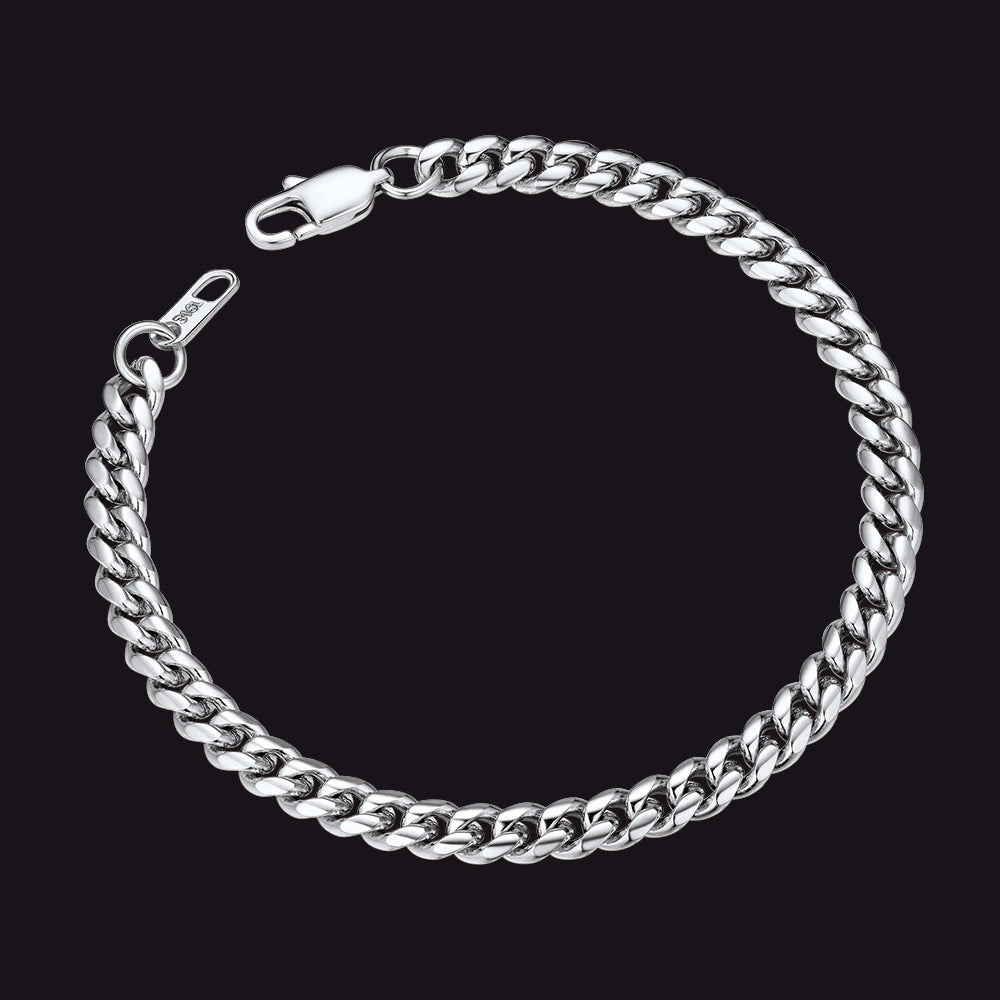 Stainless Steel Cuban Link Curb Bracelet for