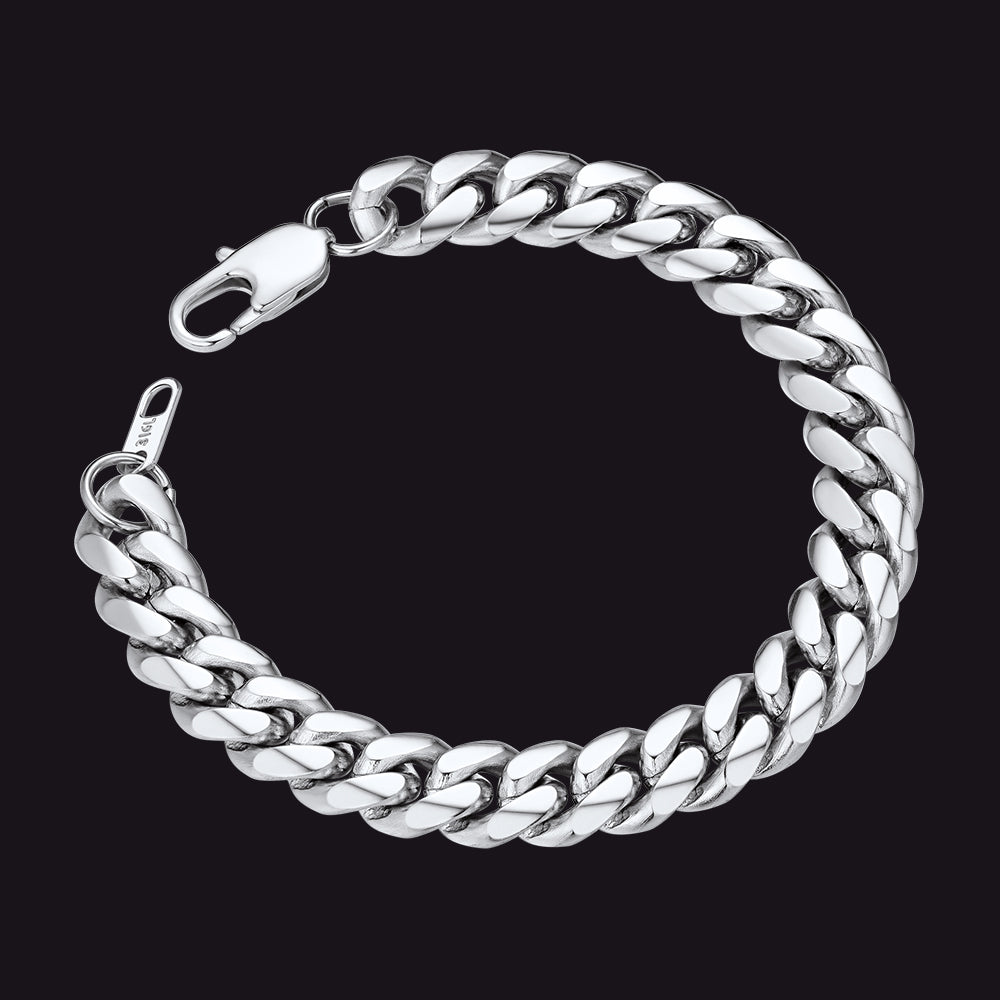 Stainless Steel Cuban Link Curb Bracelet for