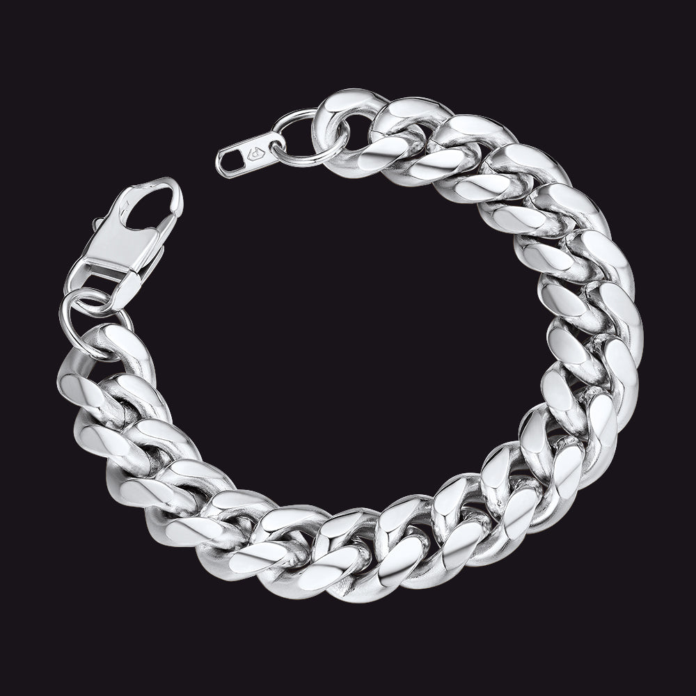 Stainless Steel Cuban Link Curb Bracelet for