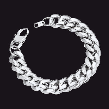 Stainless Steel Cuban Link Curb Bracelet for