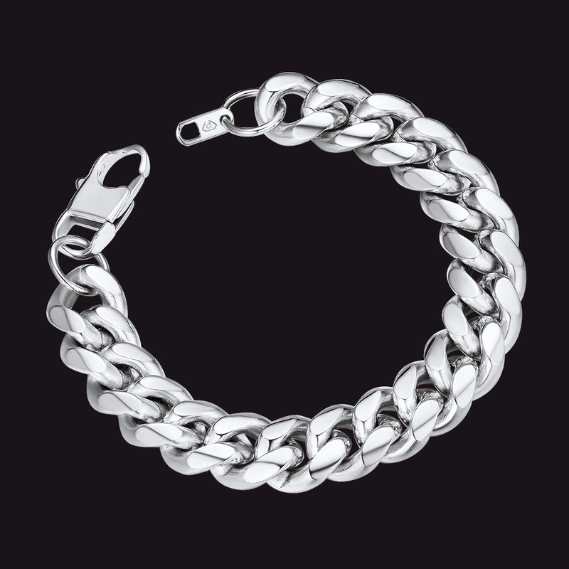 Stainless Steel Cuban Link Curb Bracelet for