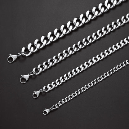 Thick Cuban Chain Link Bracelet for 5/7/9/12mm Width