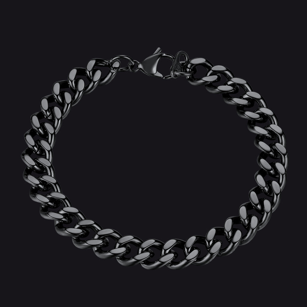 Thick Cuban Chain Link Bracelet for 5/7/9/12mm Width