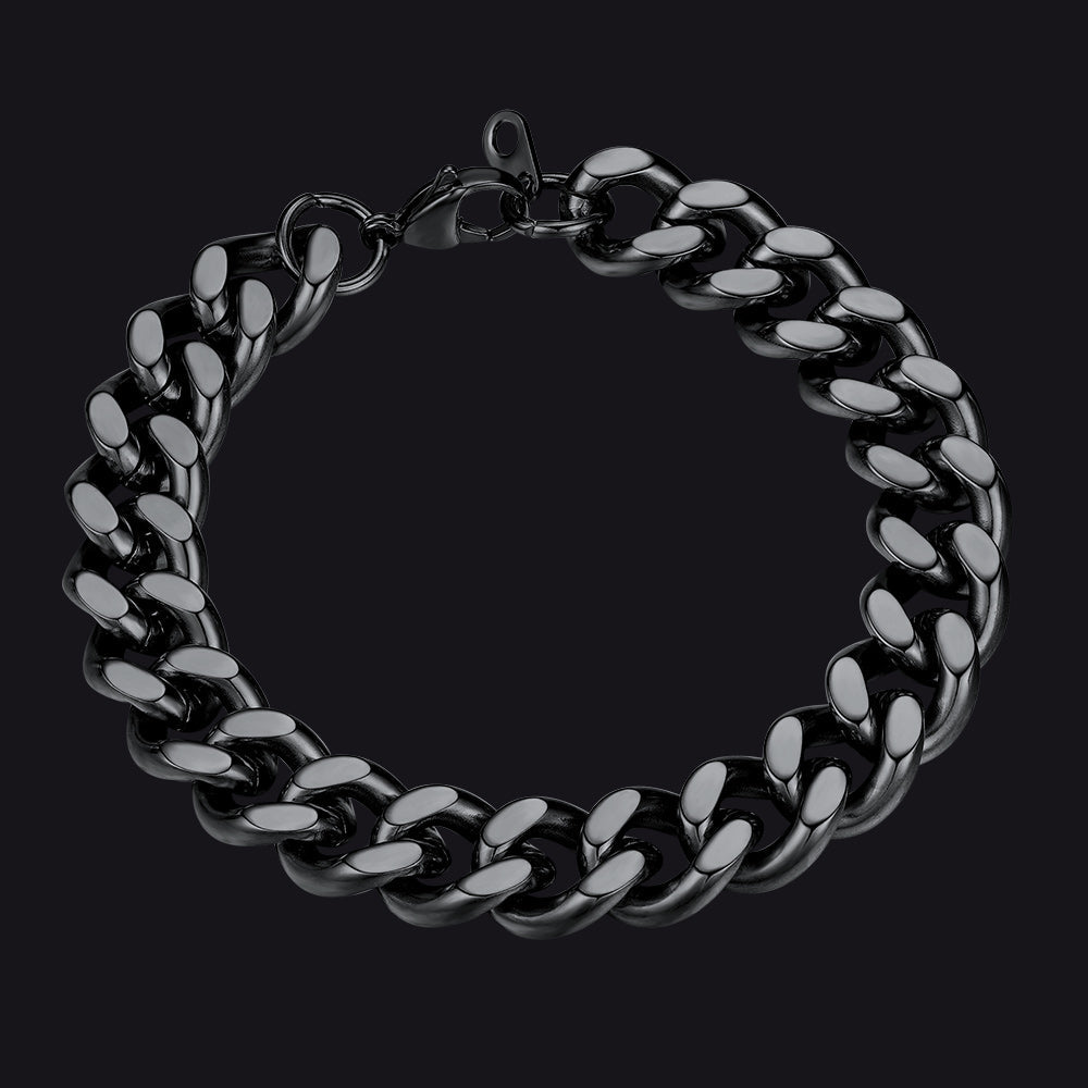 Thick Cuban Chain Link Bracelet for 5/7/9/12mm Width