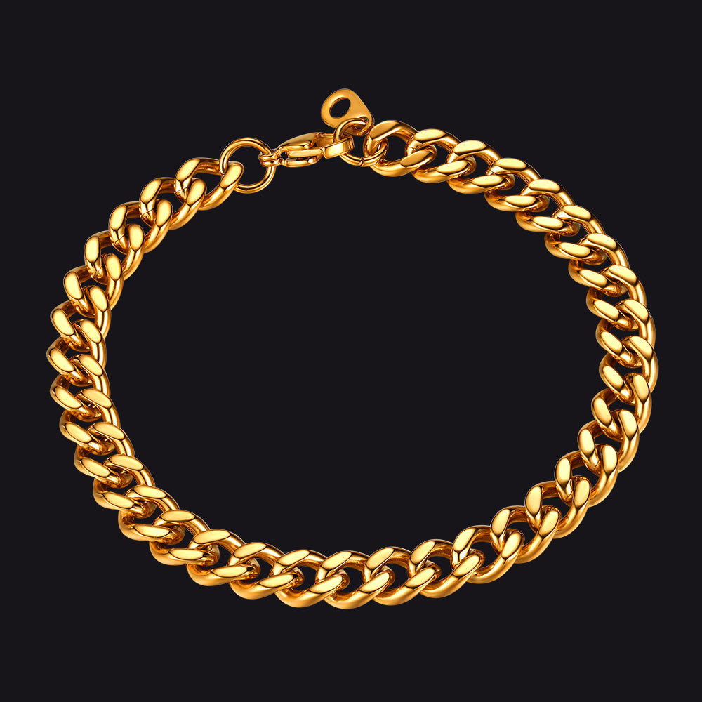 Thick Cuban Chain Link Bracelet for 5/7/9/12mm Width