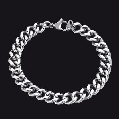 Thick Cuban Chain Link Bracelet for 5/7/9/12mm Width