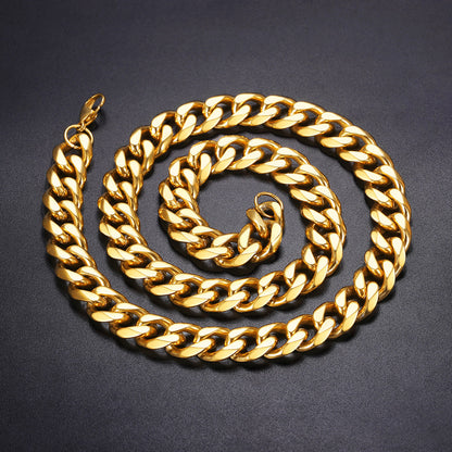 Chunky Miami Curb Cuban Link Chain Necklace for