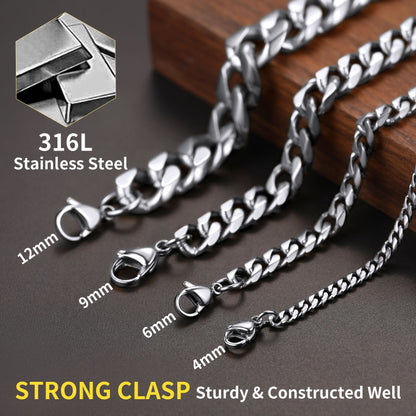 Chunky Miami Curb Cuban Link Chain Necklace for