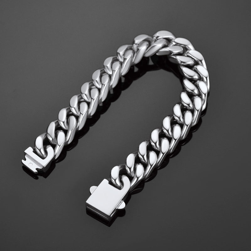 Miami Cuban Link Chain Bracelet 5/7/9/12mm Width for