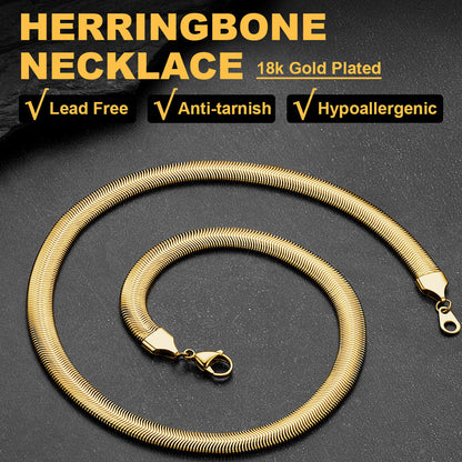 2mm Thin & 8mm Bold Snake Chain Set for