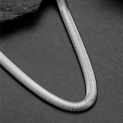 8mm Snake Chain Link Necklace Set for