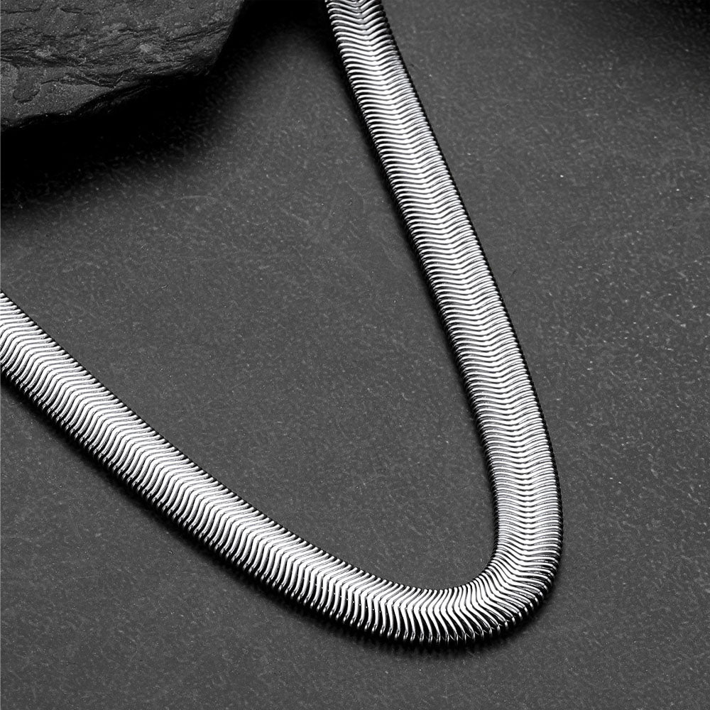 8mm Snake Link Chain & 5mm Bracelet Set for
