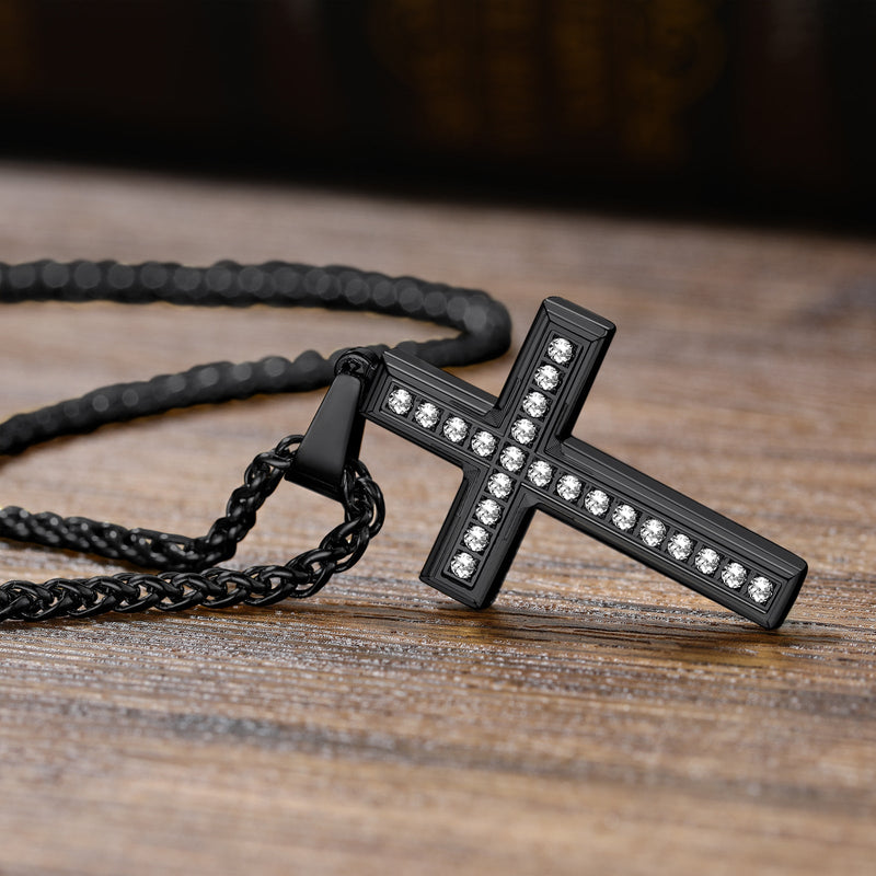 Diamond Cross Pendant Necklace for