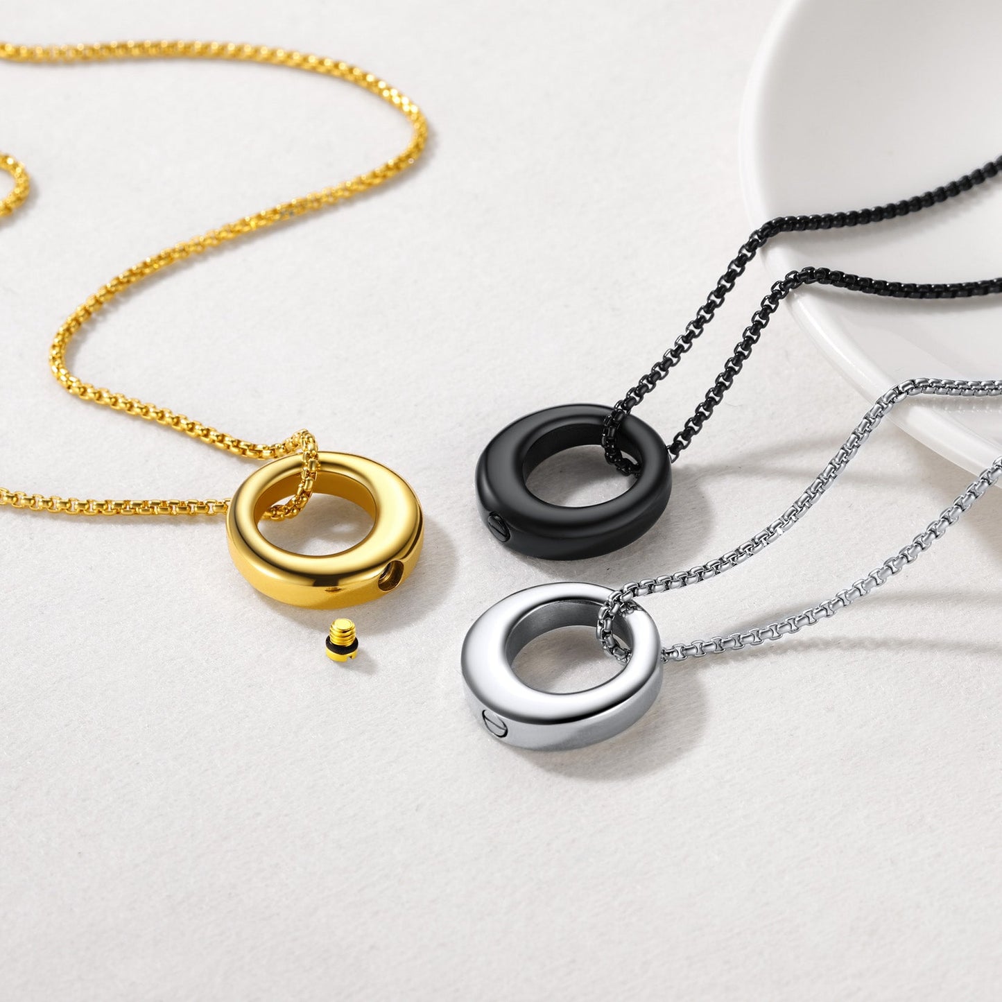 Custom Circle of Life Urn Ashes Necklace Cremation Jewelry
