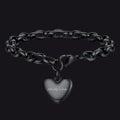 Custom Heart Link Chain Bracelet Gift for Couple
