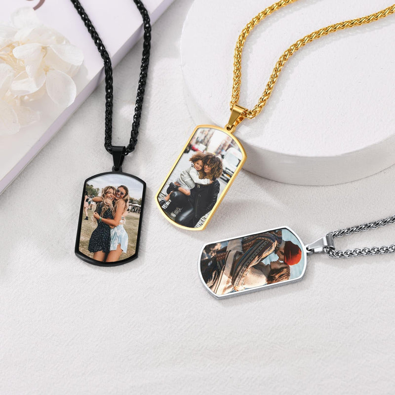 Custom Photo Dog Tag Necklace With Picture for