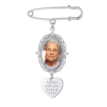 Customized Memorial Picture Charms Brooch Pins for Wedding