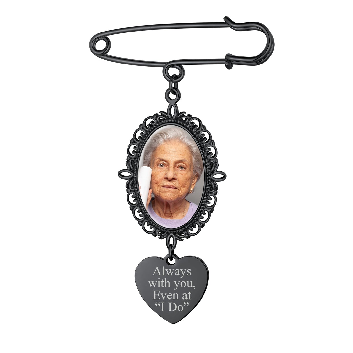 Customized Memorial Picture Charms Brooch Pins for Wedding