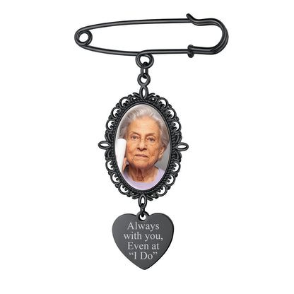 Customized Memorial Picture Charms Brooch Pins for Wedding
