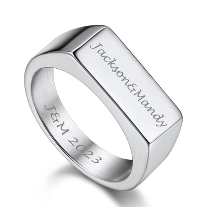 Customized Minimalist Band Ring for