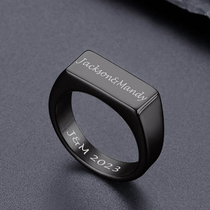 Customized Minimalist Band Ring for