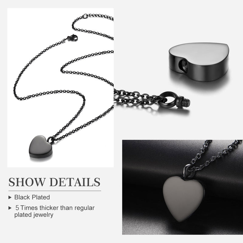 Customized Heart Urn Necklace for Ashes Cremation Jewelry