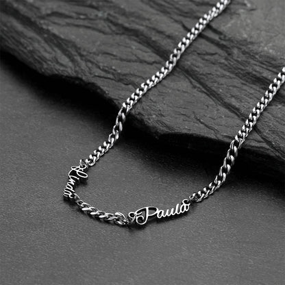 Customized Name Necklace With Cuban Link Chain for
