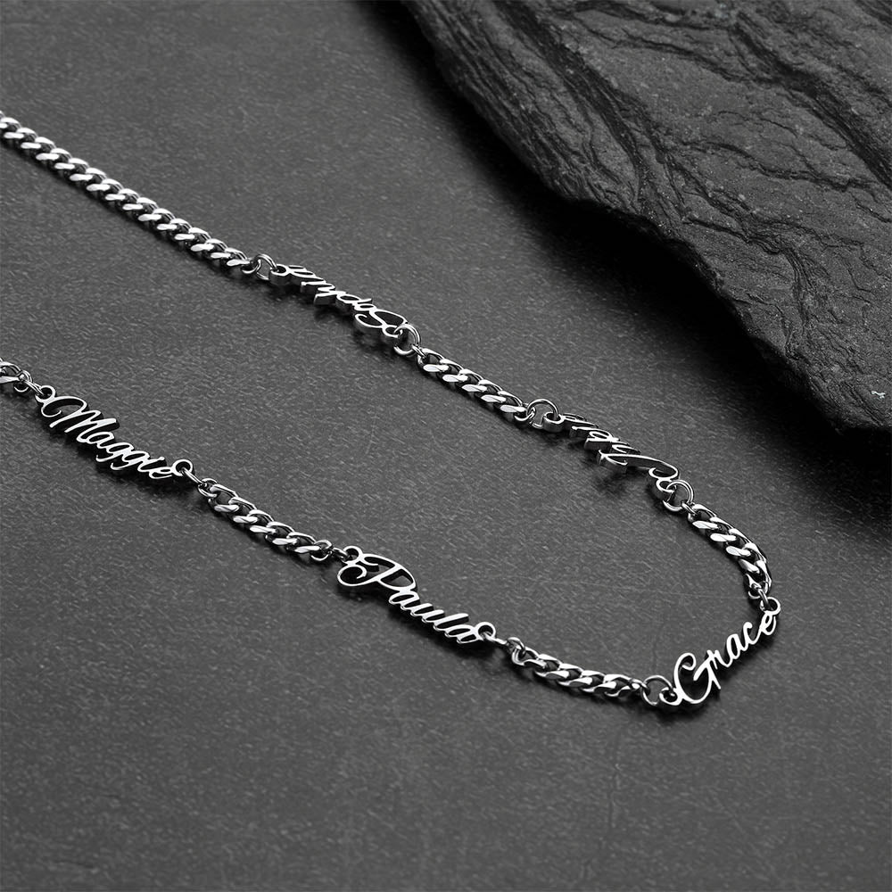 Customized Name Necklace With Cuban Link Chain for