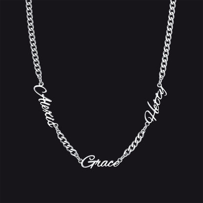 Customized Name Necklace With Cuban Link Chain for