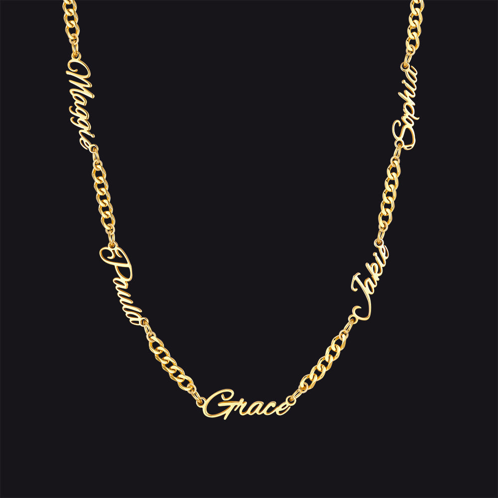 Customized Name Necklace With Cuban Link Chain for