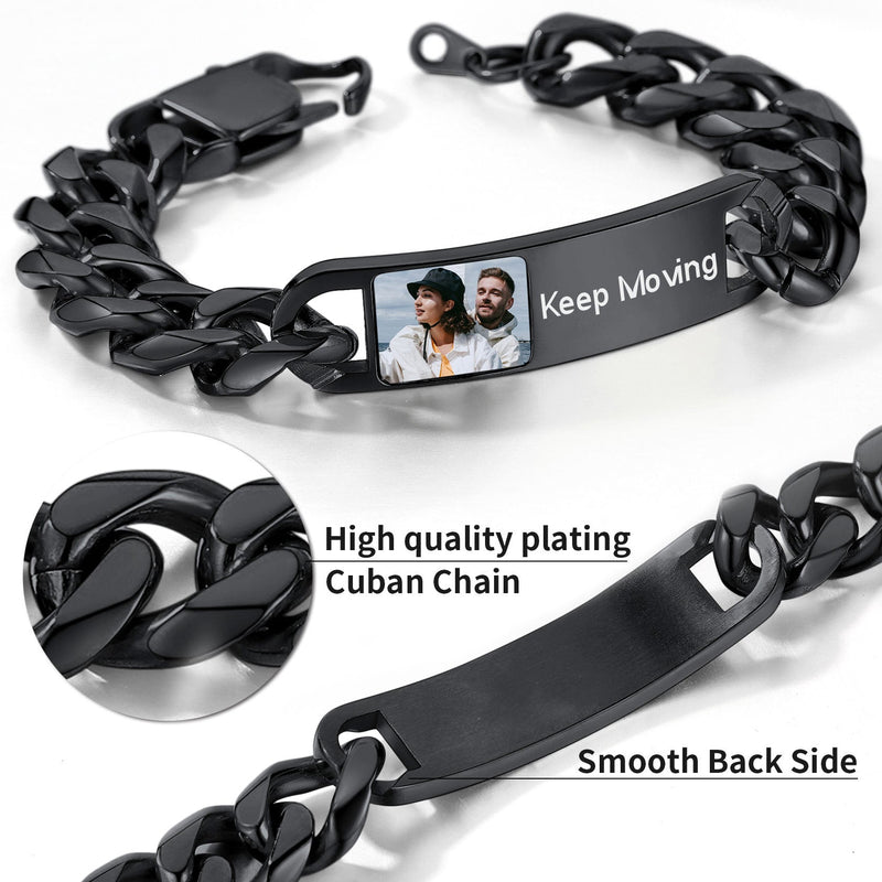 Customized Photo Cuban Chain Link Bracelet for