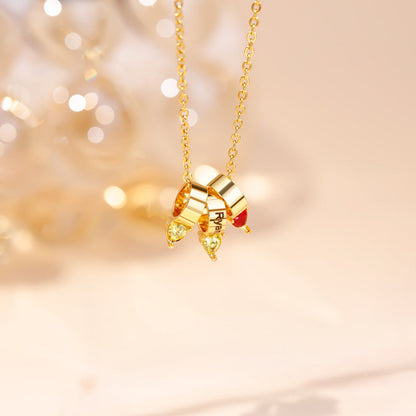 Customized Names Heart Birthstone Necklace for Mother