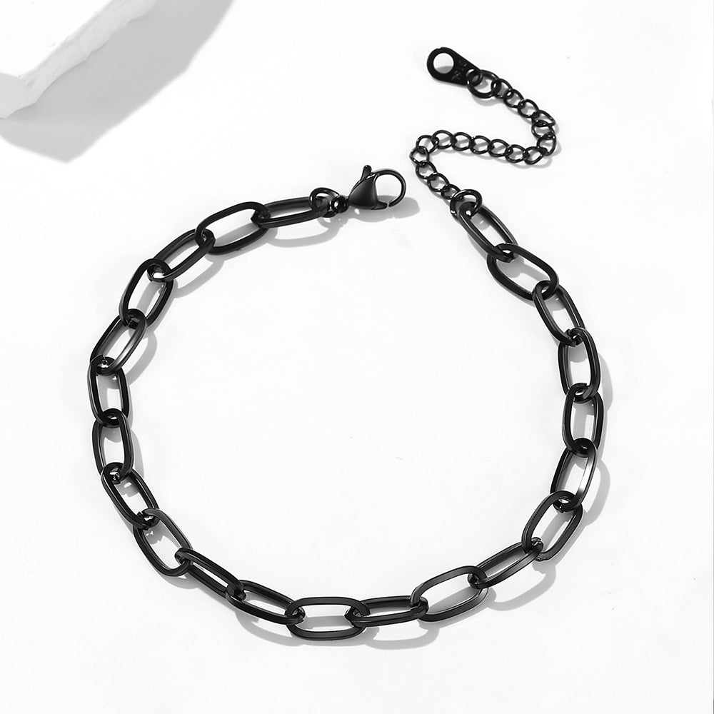 Paperclip Chain Anklet Bracelet for , 2/3/6mm Width