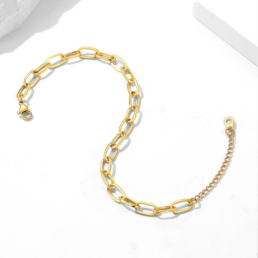 Paperclip Chain Anklet Bracelet for , 2/3/6mm Width