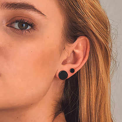 6 Pairs Punk Round Stud Earrings Set for