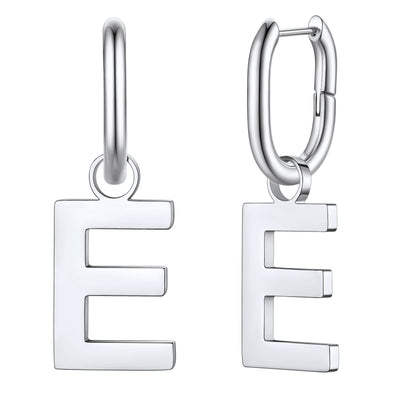 Hypoallergenic Initial Letter Dangle Earrings for