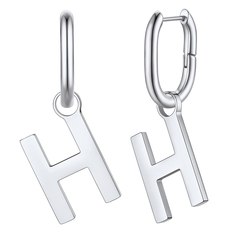 Hypoallergenic Initial Letter Dangle Earrings for