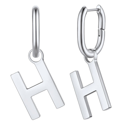 Hypoallergenic Initial Letter Dangle Earrings for