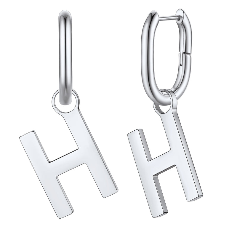 Hypoallergenic Initial Letter Dangle Earrings for