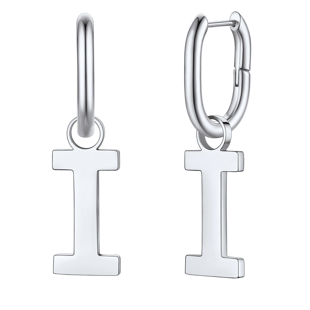 Hypoallergenic Initial Letter Dangle Earrings for
